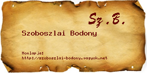 Szoboszlai Bodony névjegykártya